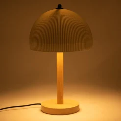 Kames Lampe de table en bois et porcelaine