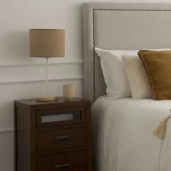 Kenia Table de nuit en bois couleur teck