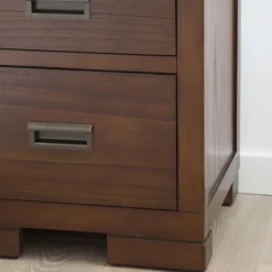 Kenia Table de nuit en bois couleur teck