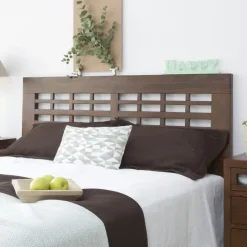 Kenia T&ecirc;te de lit en bois massif pour lit de 150 et 160 couleur teck