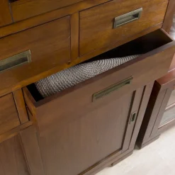 Kenya Vitrine en bois de couleur teck