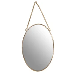 Kopad Miroir ovale en métal et verre