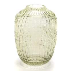 Kuka Vase en verre vert h20