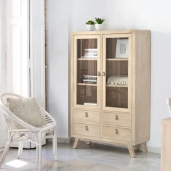 Kumla Vitrine en bois couleur naturelle
