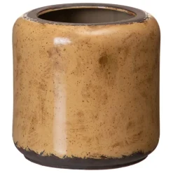 Lara Pot de fleurs en céramique marron