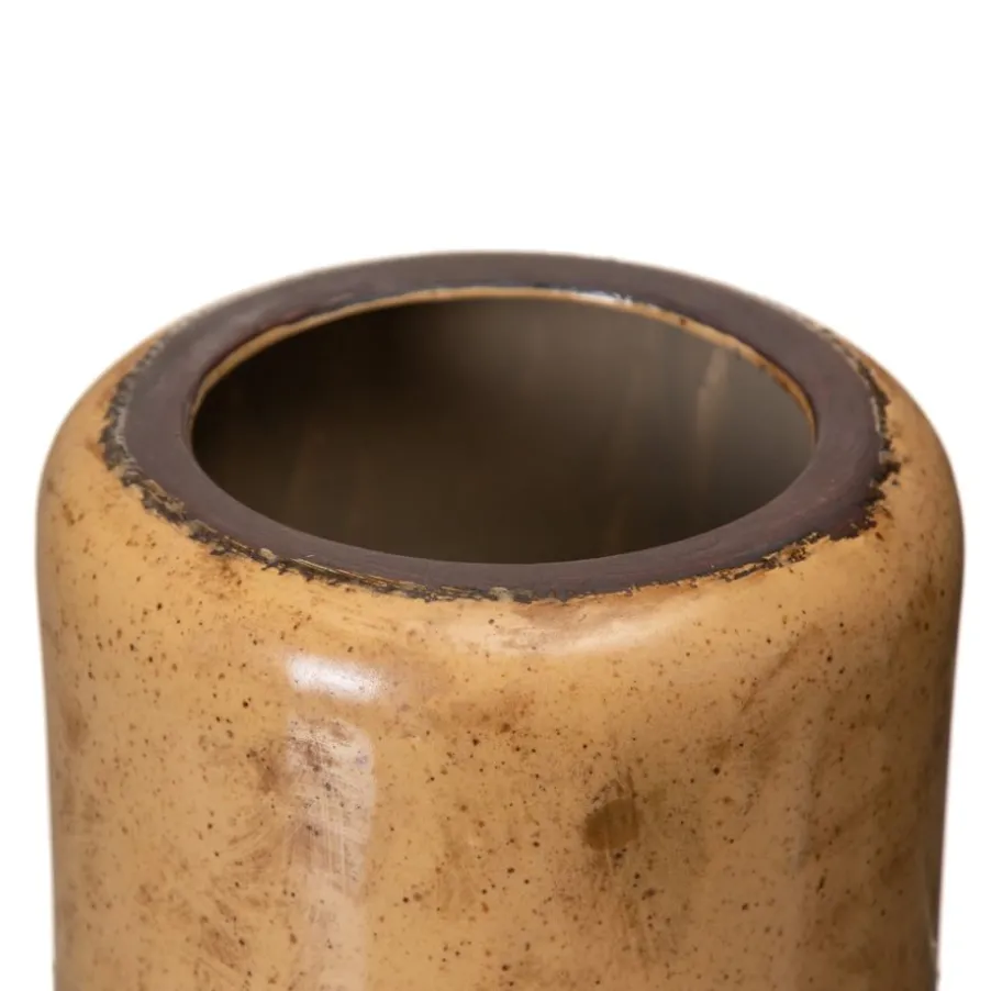 Lara Pot de fleurs en céramique marron