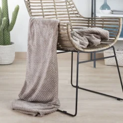 Litta Plaid taupe 130x170