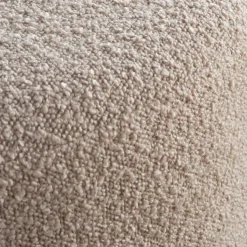 Lucie Puf de sal&oacute;n redondo tapizado en borreguito rosa