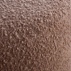 Lucie Puf de sal&oacute;n redondo tapizado en borreguito terracota