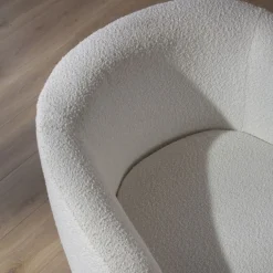 Magna Fauteuil tapissé bouclette blanche