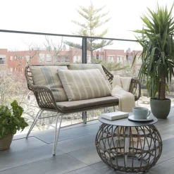 Mattia Canapé de jardin 2 places en rotin synthétique