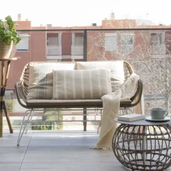 Mattia Canapé de jardin 2 places en rotin synthétique