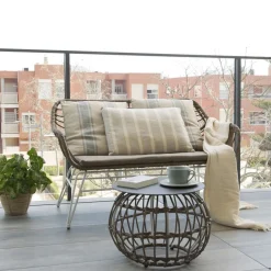 Mattia Canapé de jardin 2 places en rotin synthétique