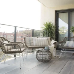 Mattia Canapé de jardin 2 places en rotin synthétique