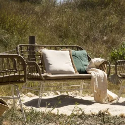 Mattia Canapé de jardin 2 places en rotin synthétique