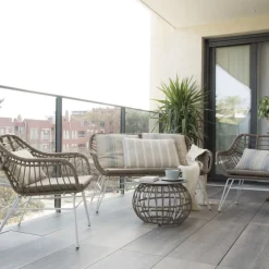 Mattia Table basse de jardin en rotin synthétique