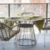 Mattia Table de jardin en rotin synthétique