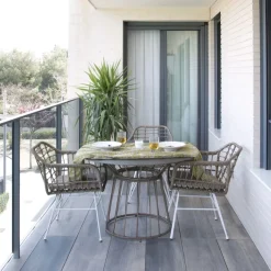 Mattia Table de jardin en rotin synthétique