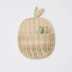 Mela Panier en forme de pomme en rotin