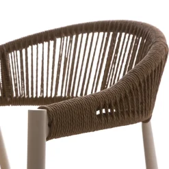 Melbu Chaise de jardin en rotin synthétique et aluminium blanc