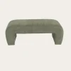 Memoir Banco descalzador tapizado verde