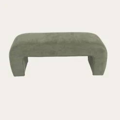 Memoir Banco descalzador tapizado verde
