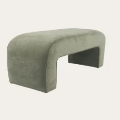 Memoir Banco descalzador tapizado verde