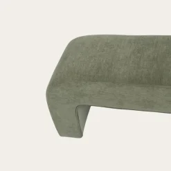 Memoir Banco descalzador tapizado verde