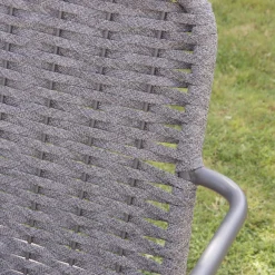Mink Chaise de jardin en corde de couleur anthracite et en aluminium graphite