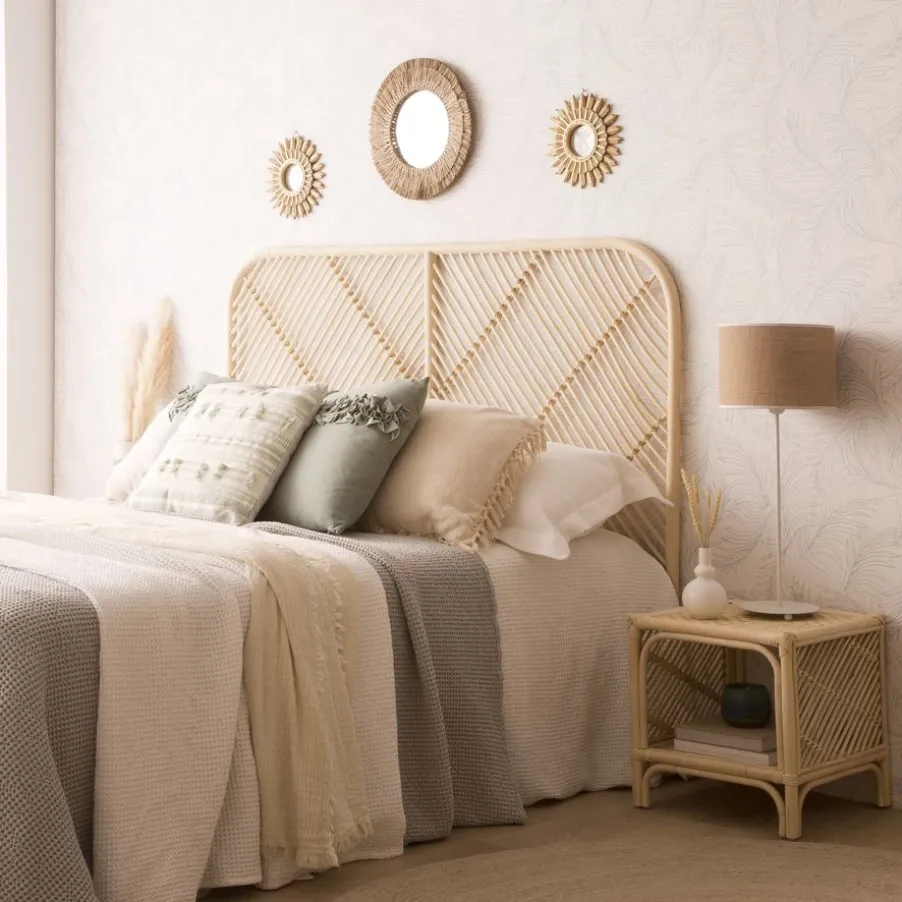 Nala Tête de lit en rotin naturel pour lit de 150 et 160
