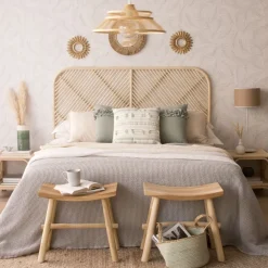 Nala Tête de lit en rotin naturel pour lit de 150 et 160