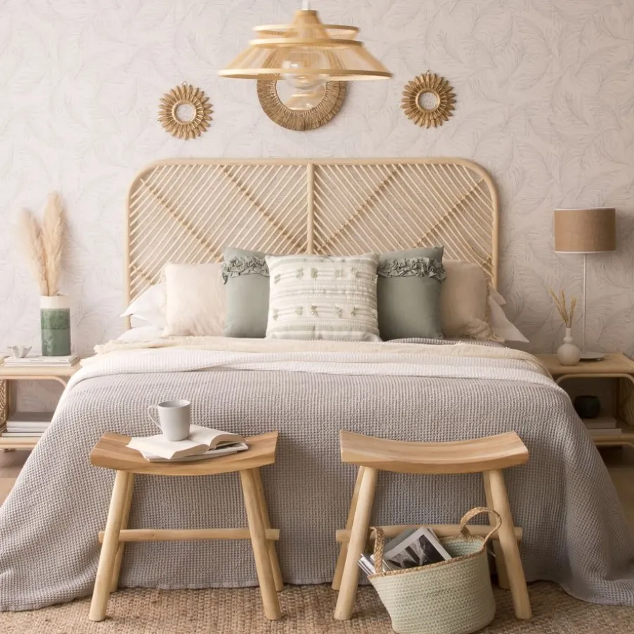 Nala Tête de lit en rotin naturel pour lit de 150 et 160