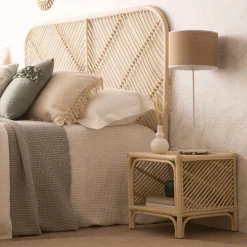 Nala Tête de lit en rotin naturel pour lit de 150 et 160