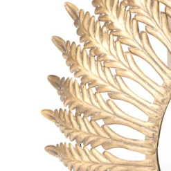 Nalka Miroir rond mural doré