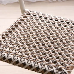 Narvik Chaise de jardin en rotin synthétique multicolore et aluminium blanc