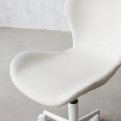 Nori Chaise de bureau beige avec roulettes