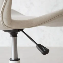Nori Chaise de bureau beige avec roulettes