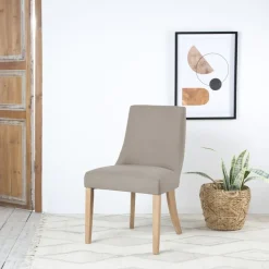 Pack 2 chaises bimba rembourrée gris