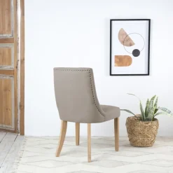 Pack 2 chaises bimba rembourrée gris