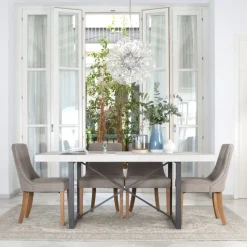 Pack 2 chaises bimba rembourrée gris