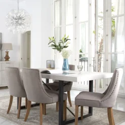 Pack 2 chaises bimba rembourrée gris