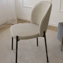 Pack 2 chaises nuren rembourrée beige