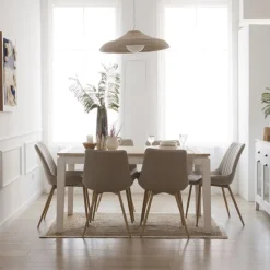 Pack 4 chaises roma rembourrée beige