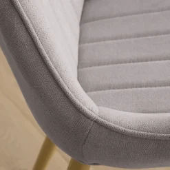 Pack 4 chaises roma rembourrée gris