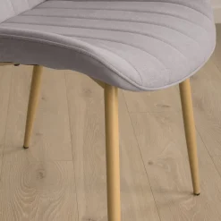 Pack 4 chaises roma rembourrée gris