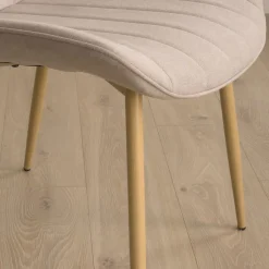 Pack 4 chaises roma rembourrée beige