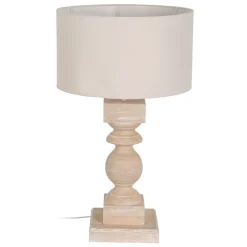 Padas Lampe de table en bois et tissu