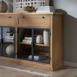 Parma Buffet en bois massif de manguier et métal