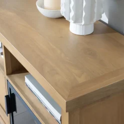 Parma Meuble tv en bois massif de manguier et métal