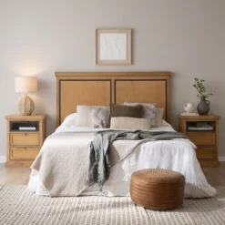 Parma Table de chevet en bois massif de manguier et métal